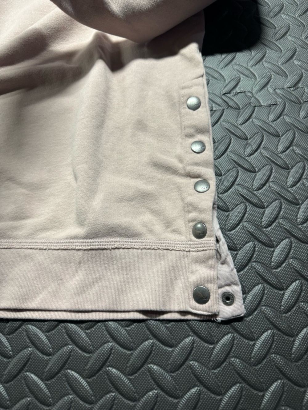 Abercrombie & Fitch Snap Side Sweatshirt Beige Fleece Pullover Women M - Picture 4 of 9